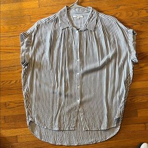 Madewell Black & White Striped Shirt